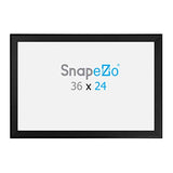 SnapeZo Movie Poster Frame 24x36 Inches, Black 2.2" Aluminum Profile, Front-Loading Snap Frame, Wall Mounting, Super-Wide Series