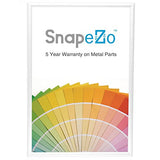 SnapeZo Poster Frame 24x36 Inch, White 1" Aluminum Profile, Front-Loading Snap Frame, Wall Mounting, Sleek Series