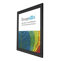 SnapeZo Movie Poster Frame 24x36 Inches, Black 2.2" Aluminum Profile, Front-Loading Snap Frame, Wall Mounting, Super-Wide Series