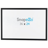 SnapeZo Brushed Black Poster Frame 24x36 Inches, 1" Aluminum Profile, Front-Loading Snap Frame, Wall Mounting, Sleek Series