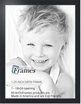ArtToFrames 18x24 inch Satin Black Picture Frame, WOMFRBW26079-18x24