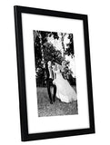 Americanflat 12x16 Black Picture Frame - Display Pictures 8x12 with Mat - Display Pictures 12x16 without Mat - Glass Front - Hanging Hardware Included