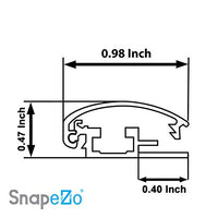 SnapeZo Brushed Black Poster Frame 24x36 Inches, 1" Aluminum Profile, Front-Loading Snap Frame, Wall Mounting, Sleek Series
