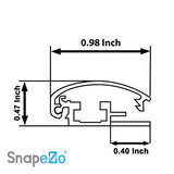 SnapeZo Poster Frame 24x36 Inch, White 1" Aluminum Profile, Front-Loading Snap Frame, Wall Mounting, Sleek Series