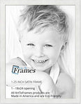 ArtToFrames 18x24 inch Satin White Frame Picture Frame, WOMFRBW26074-18x24