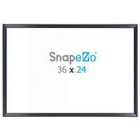 SnapeZo Movie Poster Frame 24x36 Inches, Black 1.25" Aluminum Profile, Front-Loading Snap Frame, Wall Mounting, Professional Series