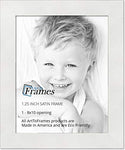 ArtToFrames 8x10 inch Satin White Frame Picture Frame, WOMFRBW26074-8x10