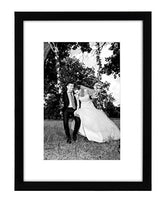 Americanflat 12x16 Black Picture Frame - Display Pictures 8x12 with Mat - Display Pictures 12x16 without Mat - Glass Front - Hanging Hardware Included